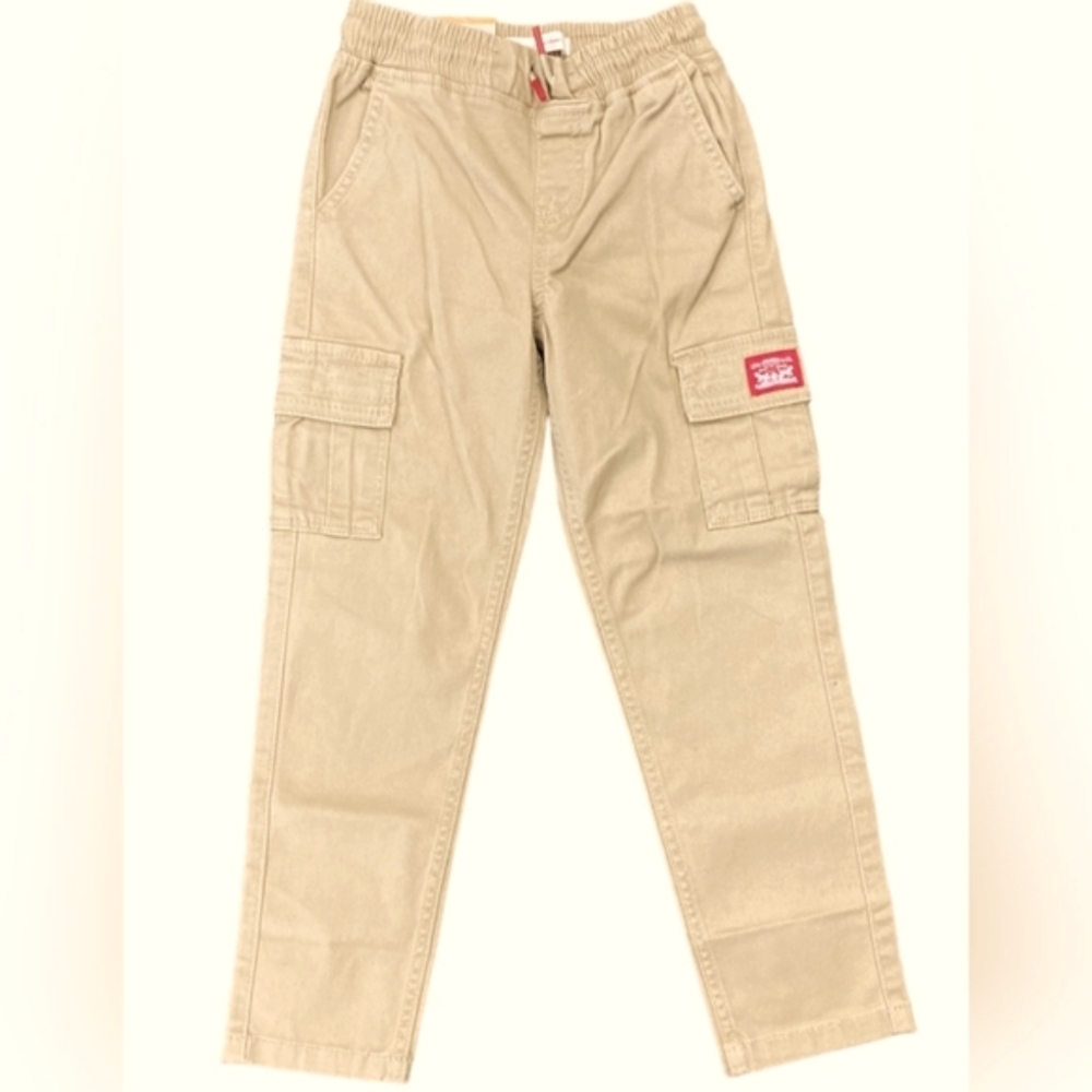 NWT🚀$48 Levi's Rugged Twill Cargo Khaki Pants Boys Sz 10 🐎